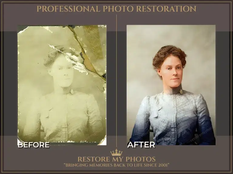 Before & After photo restoration example